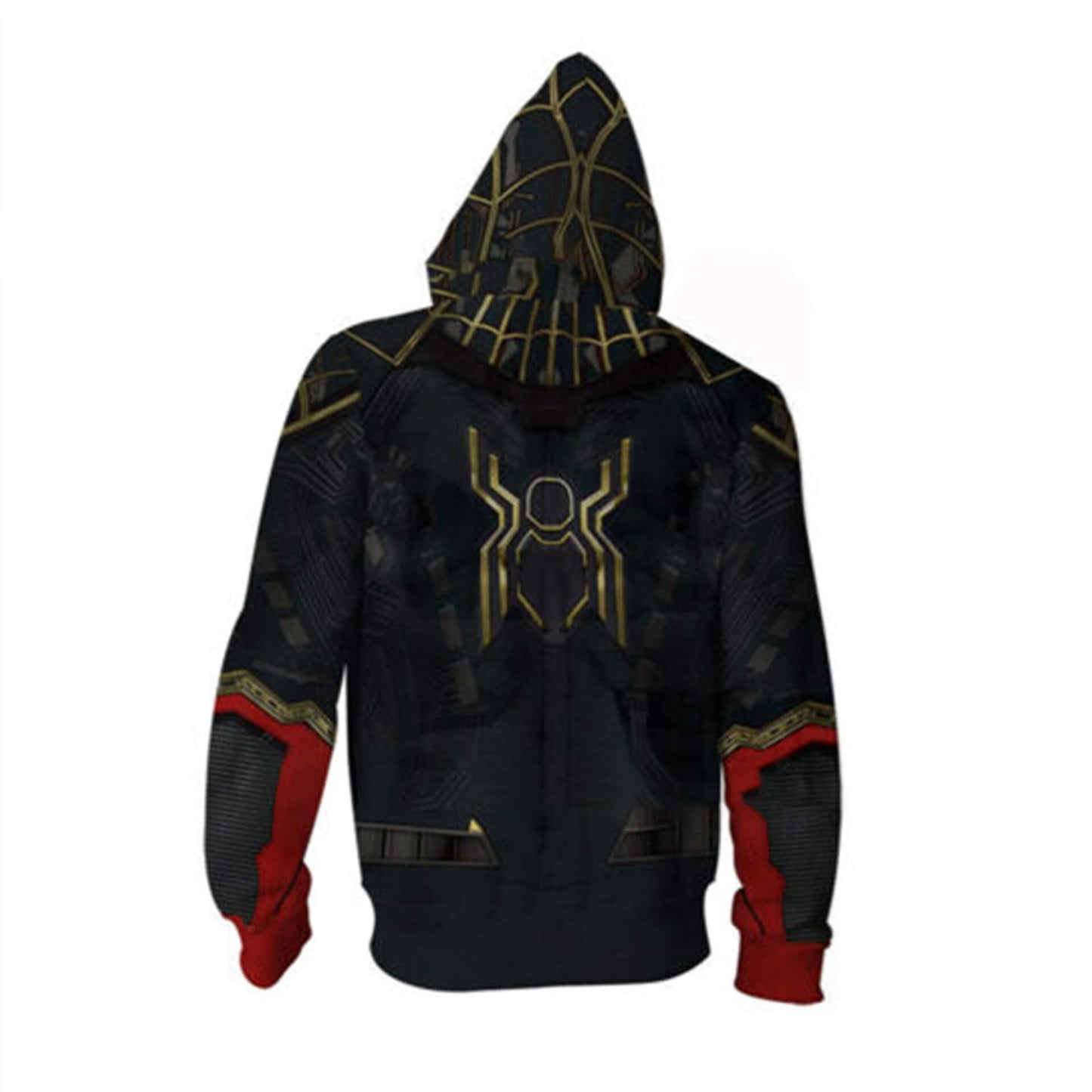 Adult Peter Parker Long Sleeve Hoodie and Zipper Jacket Superhero Spider Costume