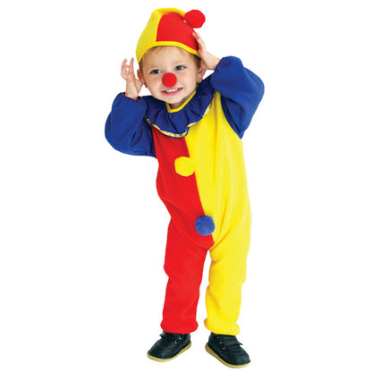 Toddler Kids Clown Costume Onesie Pajamas and Hat for Boys and Girls 3-6 Years