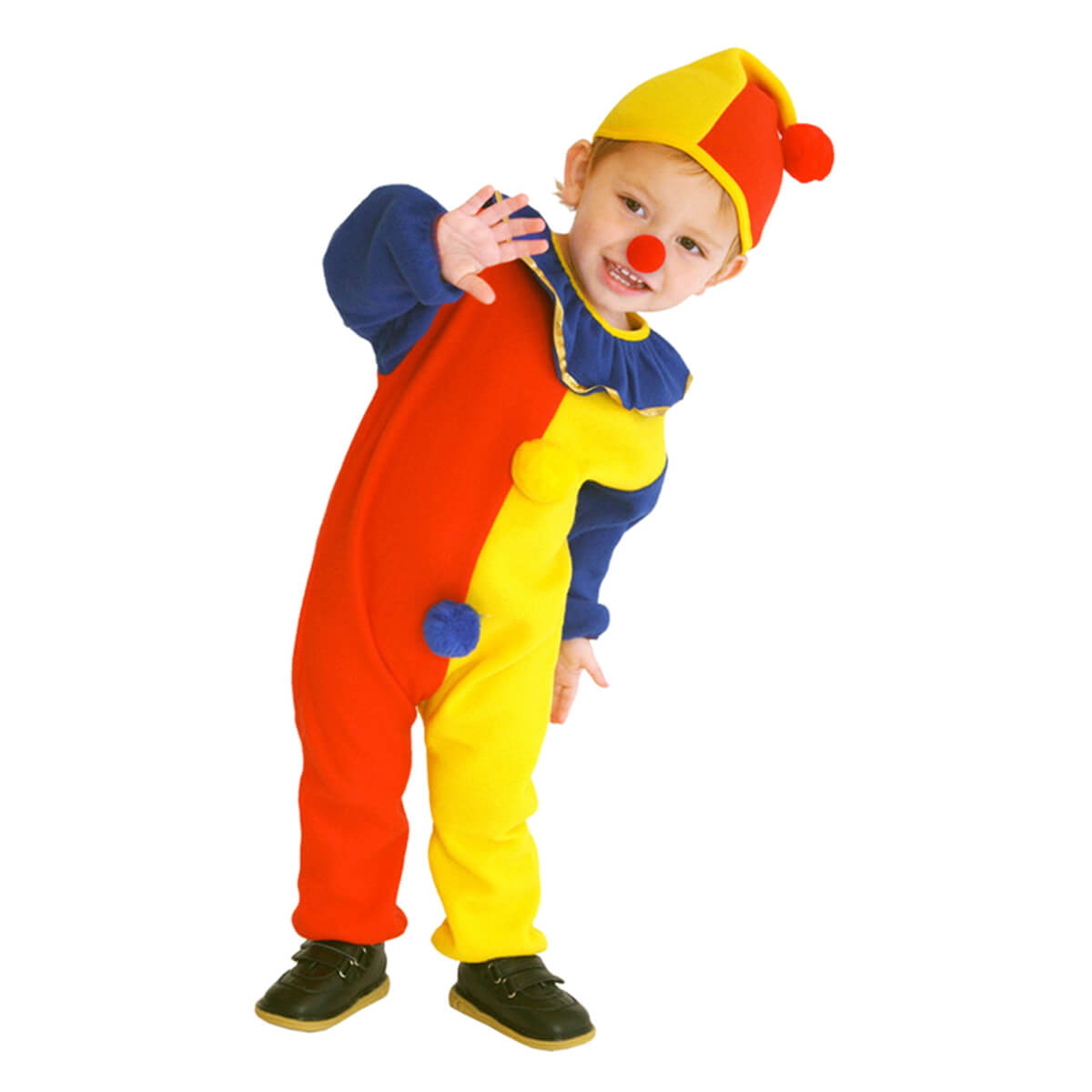 Toddler Kids Clown Costume Onesie Pajamas and Hat for Boys and Girls 3-6 Years