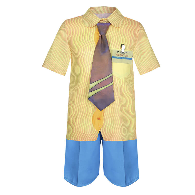Wade Ripple Costume Short-sleeved Shirt and Shorts Suit Elemental Cosplay Costume for Kids