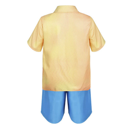Wade Ripple Costume Short-sleeved Shirt and Shorts Suit Elemental Cosplay Costume for Kids
